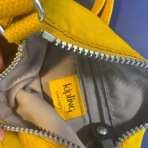 Kipling mini crossbody nylon yellow color women’s - Picture 4 of 4